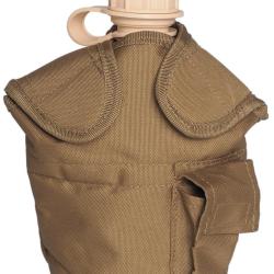 Housse de gourde MOLLE type US Mil-Tec en polyester enduit - Coyote