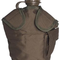 Housse de gourde MOLLE type US Mil-Tec en polyester enduit - Vert olive