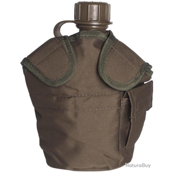 Housse de gourde MOLLE type US Mil-Tec en polyester enduit - Vert olive