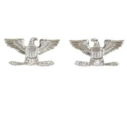 Insigne de grade Colonel US Mil-Tec en cuivre &agrave; &eacute;pingle motif - Argent