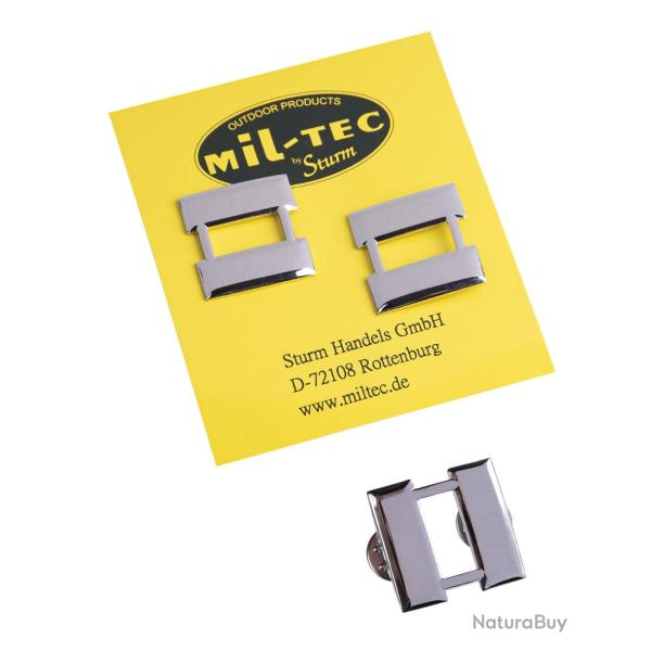 Insigne militaire Mil-Tec paire d'insignes de grade Captain US - Argent