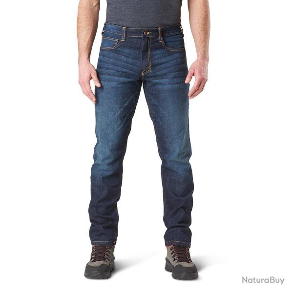 Jeans tactique 5.11 Tactical Defender-Flex coupe �troite - DW Indigo / US 36 / 32