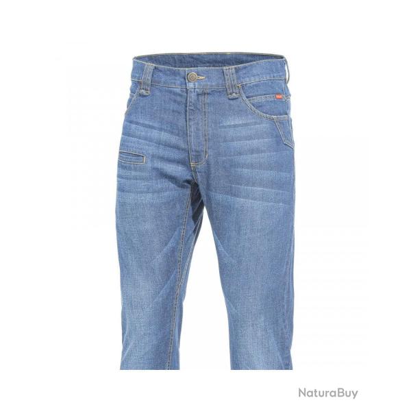 Jeans tactique Pentagon Rogue 95,6 % coton OEKO-TEX poches - Bleu Clair / EU 40 / 32