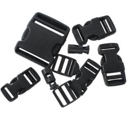 Jeu de boucles de rechange Mil-Tec en polyoxym&eacute;thyl&egrave;ne - Noir