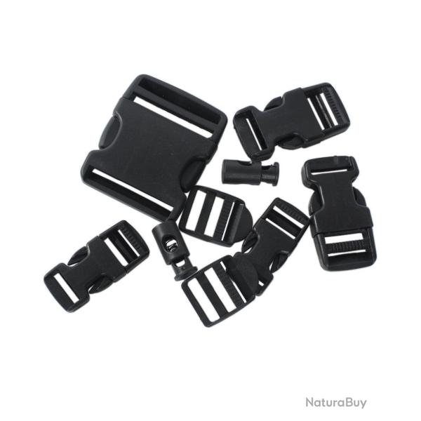 Jeu de boucles de rechange Mil-Tec en polyoxym�thyl�ne - Noir