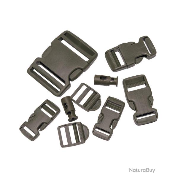 Jeu de boucles de rechange Mil-Tec en polyoxym�thyl�ne - Vert olive