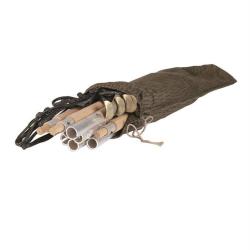 Jeu de tente est-allemand de 30 pi&egrave;ces en pochette, m&acirc;ts, lot de 5 - Coyote
