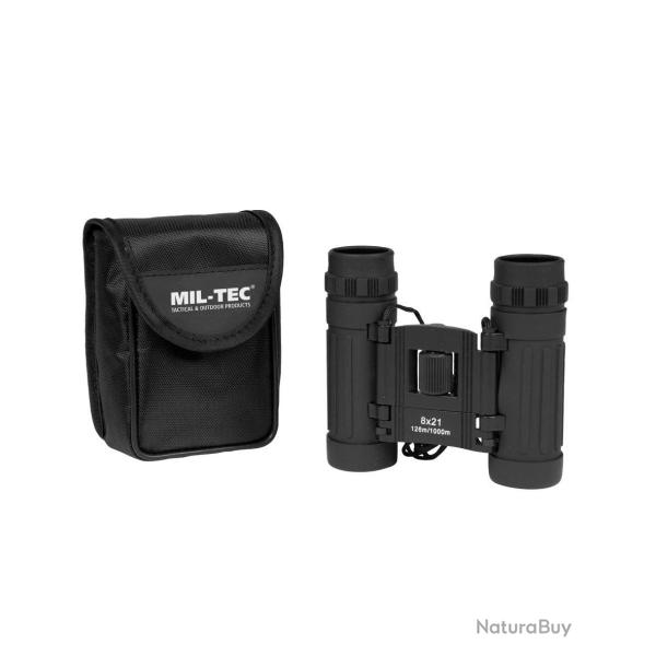 Jumelles compactes pliantes Mil-Tec 8x21 champ de 126 m - Noir