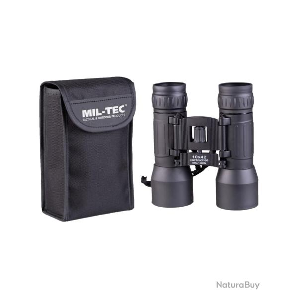 Jumelles pliantes Mil-Tec 10x42 objectif 42 mm 457 g avec �tui - Noir