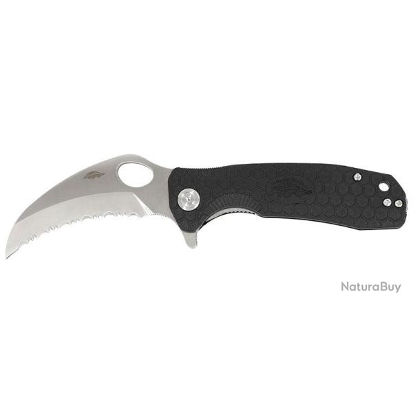 Karambit Honey Badger Medium Claw dentel� acier 8Cr13MoV - Noir
