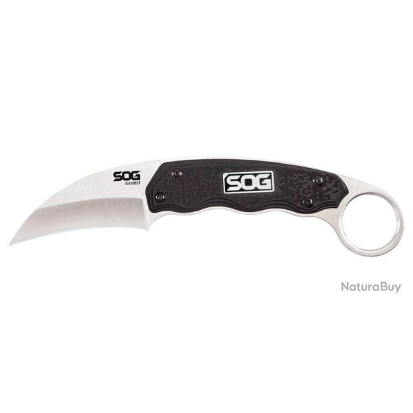 Karambit SOG Gambit acier 7Cr17Mov lame 66 mm lame karambit - Noir
