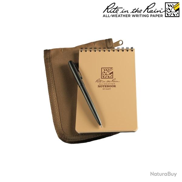 Kit carnet 10 x 15 cm Rite In The Rain housse Cordura - Beige