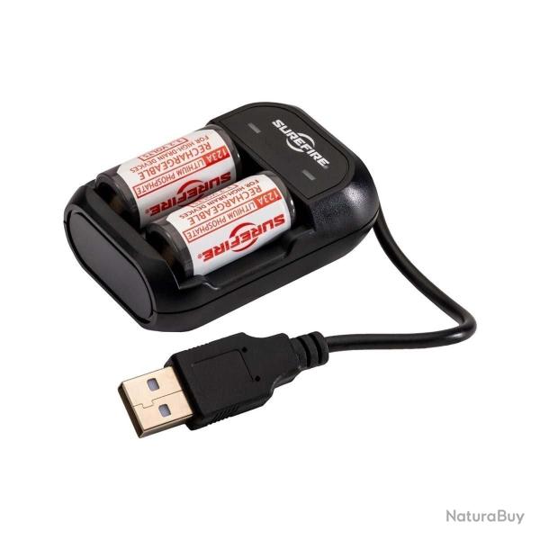 Kit chargeur Surefire deux canaux avec 2 batteries - Autre