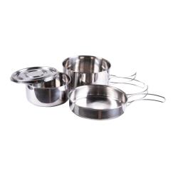 Kit de cuisine Mil-Tec 4 pi&egrave;ces en acier inoxydable 390 g - Autre