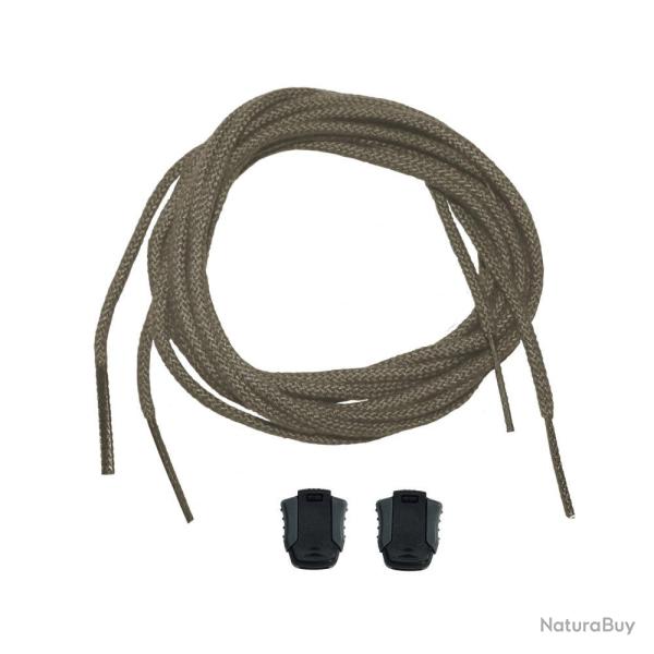 Kit de lacets Haix Smart Lacing pour BLACK EAGLE Athletic 2.0 V GTX montantes - Noir