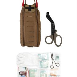 Kit de premiers secours IFAK Rapid Leina-Werke 28 pi&egrave;ces - Coyote