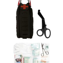 Kit de premiers secours IFAK Rapid Leina-Werke 28 pi&egrave;ces - Noir