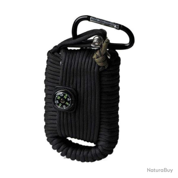 Kit de survie Mil-Tec Paracord Large - Noir