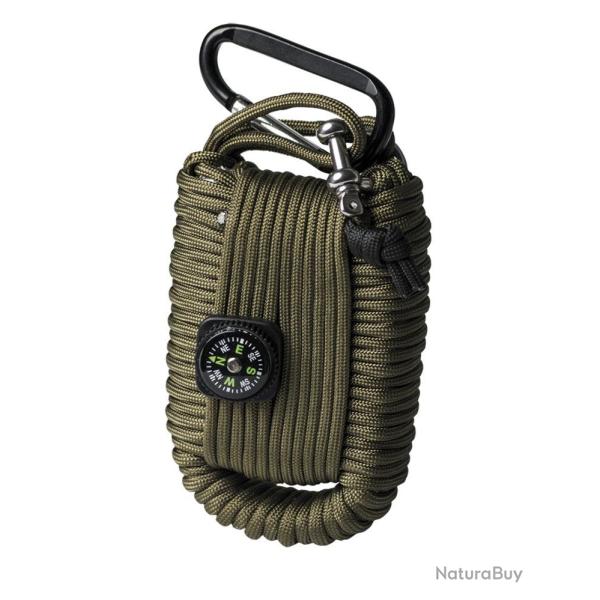 Kit de survie Mil-Tec Paracord Large - Vert olive