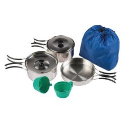 Kit popote Mil-Tec 2 personnes en acier inoxydable po&ecirc;le - Autre