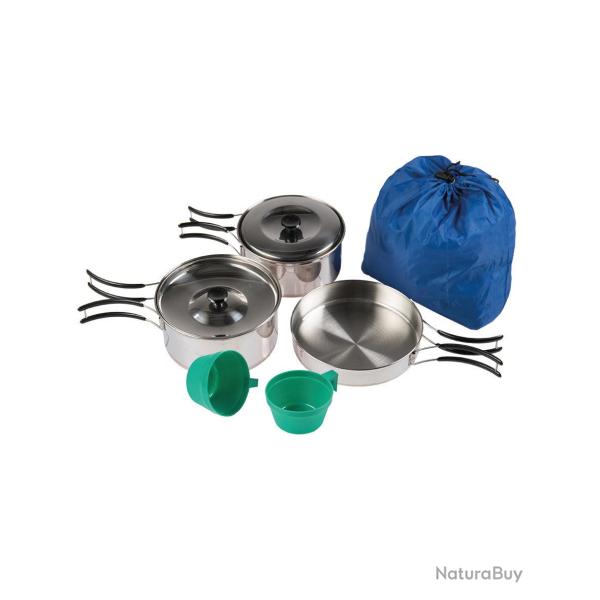 Kit popote Mil-Tec 2 personnes en acier inoxydable po�le - Autre