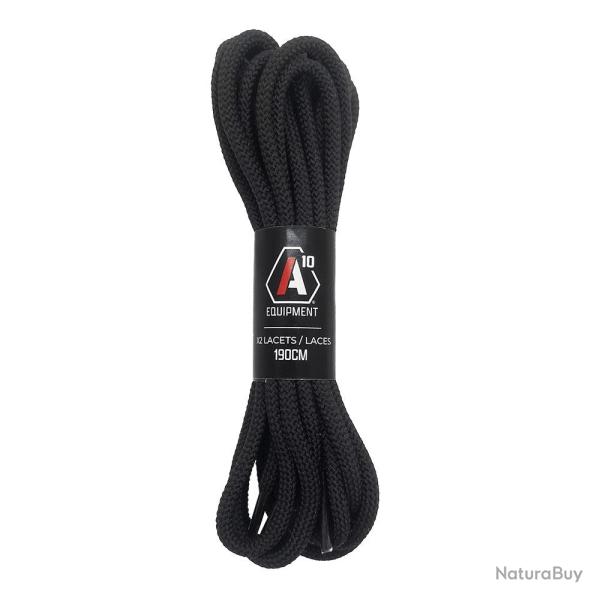 Lacets A10 Equipment S�CU-ONE 190 cm en polyester - Noir