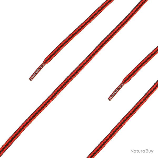 Lacets de rechange Haix 180 et 200 cm pour chaussures - Rouge / Noir / 200 cm
