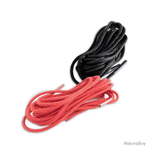 Lacets Haix ignifug�s pour bottes d'intervention Fire Eagle - Rouge / Noir / 6.5-9 UK