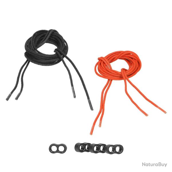 Lacets Haix ignifug�s pour Fire Hero 3.0 avec doubles oeillets - Rouge / Noir / 3-6 UK