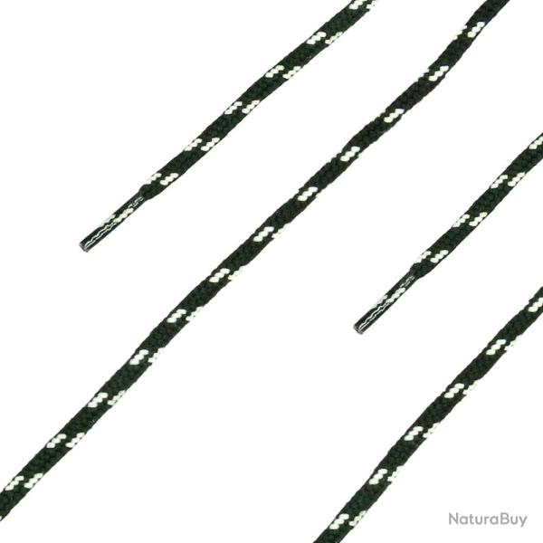 Lacets Haix pour Black Eagle Safety 53 et Arizona MF basses - Noir / Argent / 100 cm