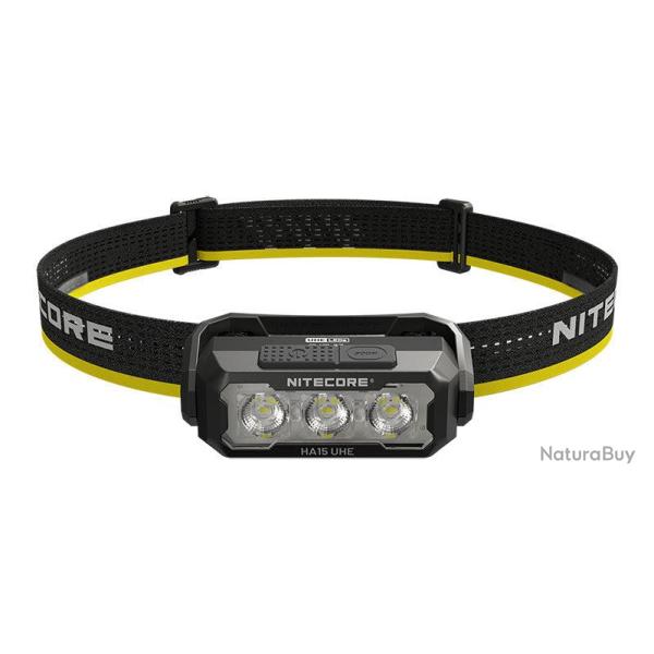 Lampe frontale Nitecore HA15 UHE avec accu 400 lumens - Noir