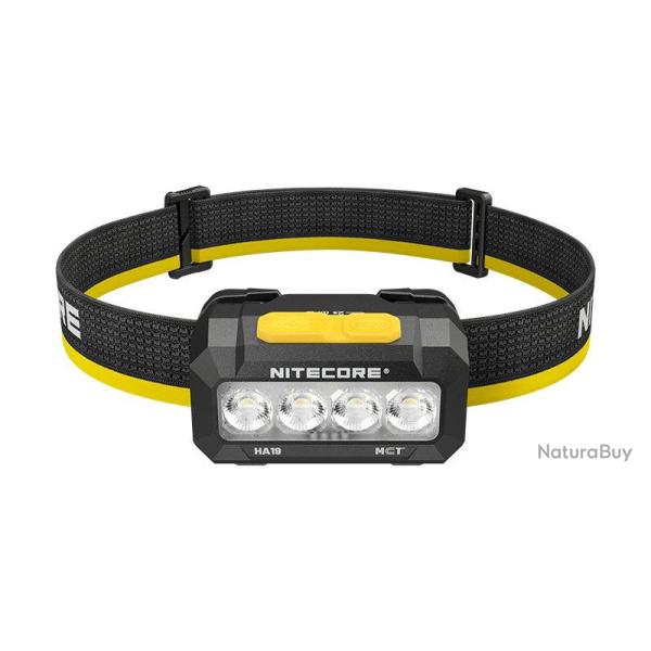 Lampe frontale Nitecore HA19 600 lumens port�e 130 m �tanche - Noir