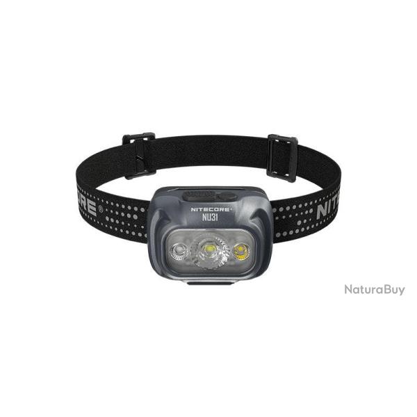 Lampe frontale Nitecore NU31 550 lumens port�e 145 m - Gris
