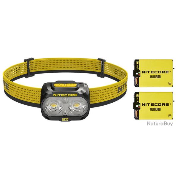 Lampe frontale Nitecore UT27 Pro 800 lumens port�e 168 m - Noir