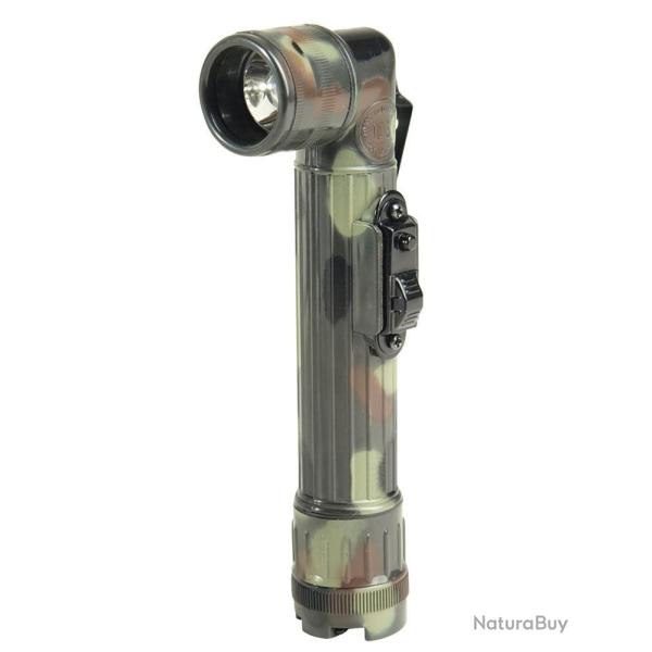 Lampe torche coud�e � LED type US Mil-Tec 21 cm sur 2 piles - Flecktarn