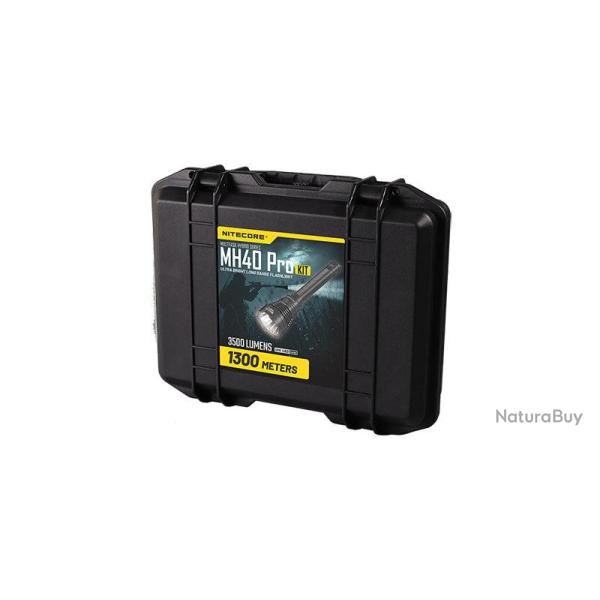 Lampe torche Nitecore MH40 Pro en kit rail Picatinny - Noir