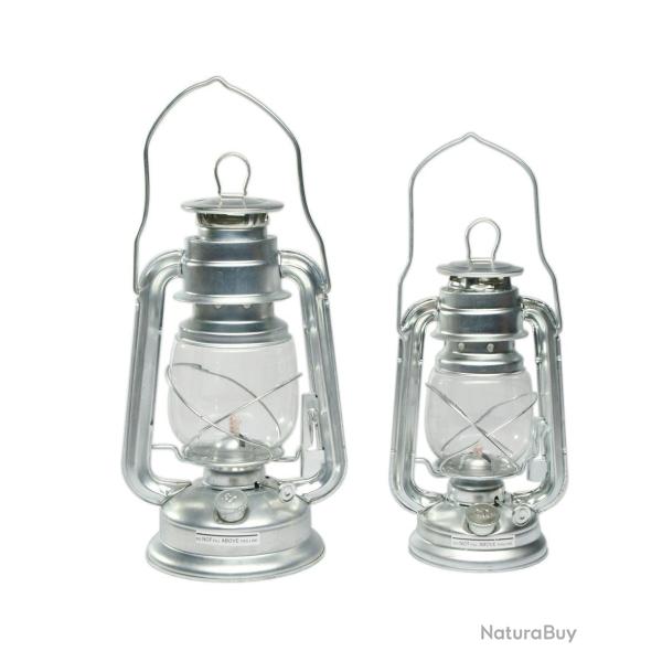 Lanterne temp�te Mil-Tec en zinc hauteur 23 cm 370 g pour �clairage - Argent
