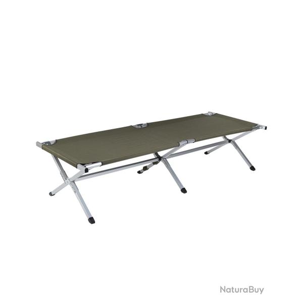 Lit picot type US Mil-Tec en aluminium 190 x 65 cm - Vert olive