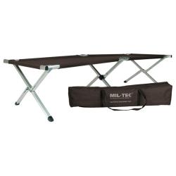 Lit picot type US Mil-Tec en aluminium 190 &times; 65 cm - Noir