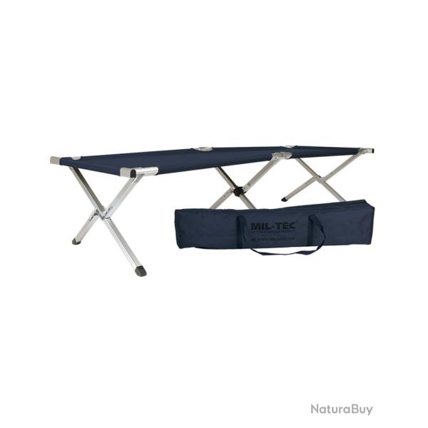 Lit picot type US Mil-Tec en aluminium 190 � 65 cm - Bleu
