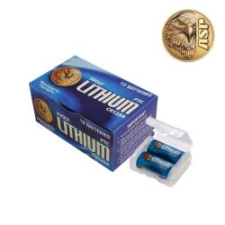 Lot de 12 piles lithium CR123A 3 V ASP &agrave; protection PTC - Autre