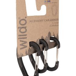 Lot de 3 mousquetons d'accessoire Wildo en polyoxym&eacute;thyl&egrave;ne - Noir