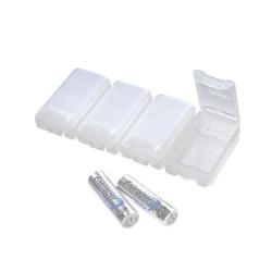 Lot de 4 bo&icirc;tiers de rangement ASP Link Case pour 2 piles LR6 - Autre
