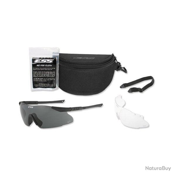 Lunettes balistiques ESS ICE �crans interchangeables - Noir / Neutre / Fum�