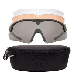 Lunettes de protection balistiques Bloc Tactical LYNX kit - Noir