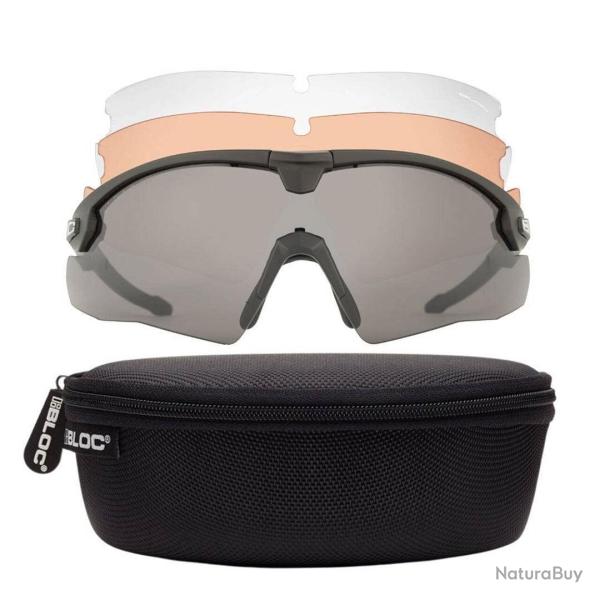 Lunettes de protection balistiques Bloc Tactical LYNX kit - Noir