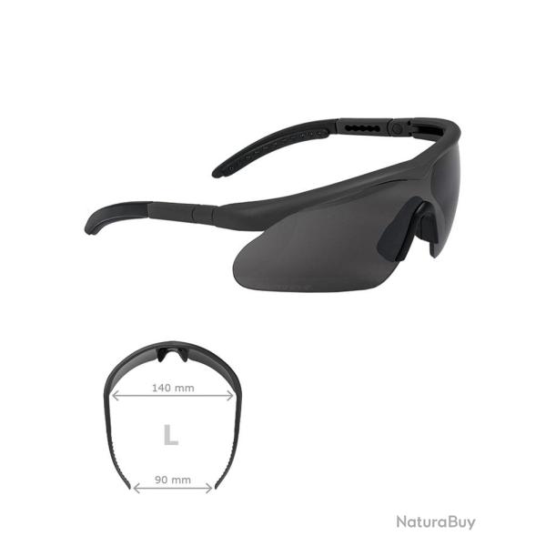 Lunettes de protection Swiss Eye Raptor monture nylon UV-400 - Noir