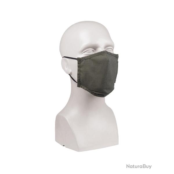 Masque de protection Mil-Tec en coton ripstop doubl� lavable - Vert olive