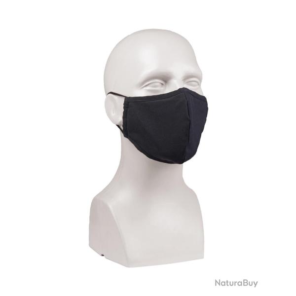 Masque en tissu Mil-Tec en polyester �lasthanne doubl� coton - Noir