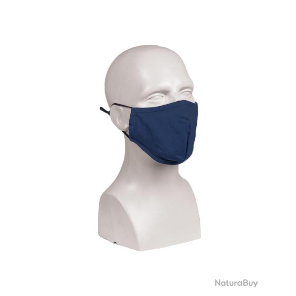 Masque tissu Mil-Tec en polycoton Ripstop doubl� coton cordon - Bleu marine